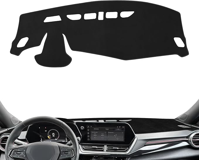 Dashboard Cover Mat Custom Fit for 2024 2025 2026 Chevy Trax Dash Cover Nonslip Dash Mat Protector Sunshade No Glare Black