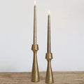 Iron Taper Candle Holder - Set of 2 Decorative Candle Stand, Metal Decorative Candlestick Holder for Wedding, Dining Table, Party Decoration (Gold)