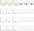 Romadedi Votive Tealight Candle Holders - 24 pcs Clear Glass Tea Light Holders Bulk Small Table Centerpieces Wedding Decor Party Dinner Home Decorations Festivals Christmas