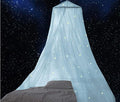 BCBYou Baby Canopy Mosquito Net with Fluorescent Stars, Glow in Dark for Kids, Adults & Full Size Bed (Light Blue)