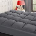 COONP King Mattress Topper, Extra Thick Pillowtop, Cooling Plush Mattress Pad Cover Bed Topper Protector with 8-21 Inch Deep Pocket (Grey, King)