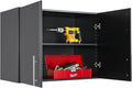 Prepac Elite 32 in. 2-Door Engineered Wood Stackable Wall Cabinet in Black