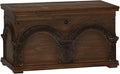 Household Essentials Wooden Arch Trunk Storage Chest, Small, Brown