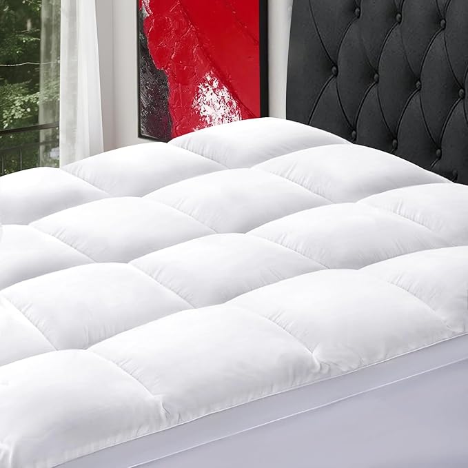 SOPAT Mattress Topper Full Size Extra Thick Mattress Pad 8-21" Deep Pocket Soft Down Alternative Fill Mattress Protector Pillow Top Mattress Cover (54x75 Inches, White)