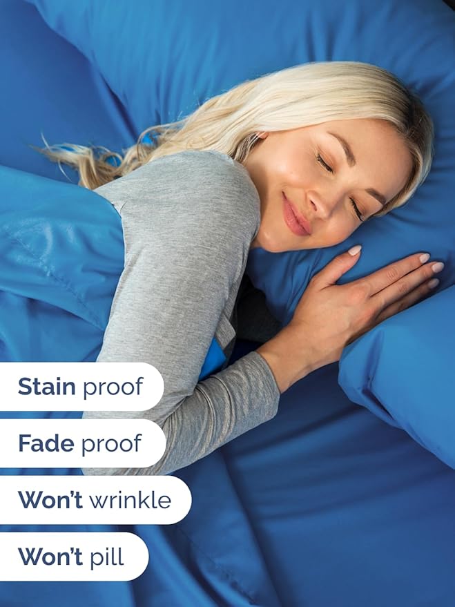 Extra Deep King Sheet Set - 6 Piece Breathable & Cooling Sheets - Hotel Luxury Bed Sheets Set - Easy & Secure Fit - Soft, Wrinkle Free & Comfy Sheets Set - Royal Blue Sheet Set with Extra Deep Pockets