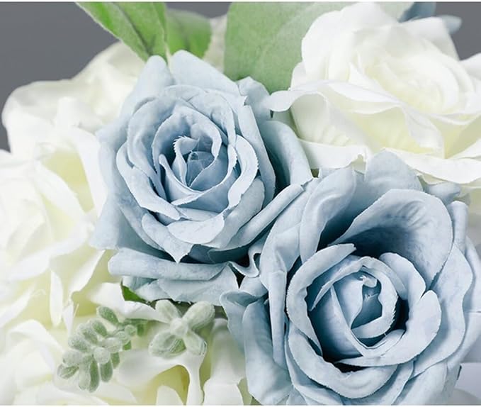 Artificial Rose Wedding Bouquets - Ribbon Decor for Bride & Bridesmaid