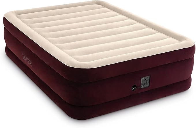 Intex Comfort Dura-Beam Airbed Internal Electric Pump Bed Height Elevated (2020 Model)