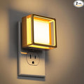 DORESshop Night Light, Night Lights Plug into Wall,2 Pack 3000K LED Nightlight with Adjustable Brightness, Automatic Night Light Plug in with Light Sensor for Bathroom Hallway Room Decor, Gold