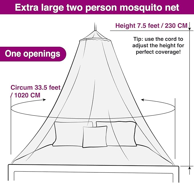Blue Canopy for Girls Bed with Pre-Glued Glow in The Dark Stars - Princess Mosquito Net Room Decor - Kids & Baby Bedroom Tent with Galaxy Lights - 1 Opening Canopy Bed & Hanging Kit Included