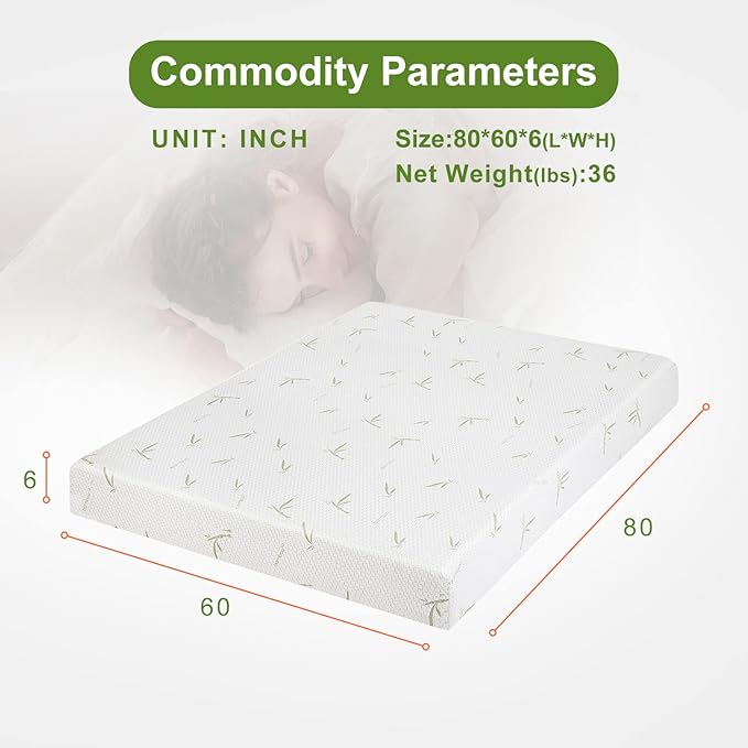 BestMassage | 6 Inch Queen Mattress | Gel Memory Foam | Medium Firm Feel | White | Bed in a Box, CertiPUR-US Certified | Pressure Relief, Cooling Ventilated Foam | Breathable Knit Cover