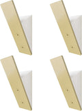 Homeforia Gold Wall Coat Hooks, High End White Wood & Gold Metal Wall Mounted Clothing Hook, Mid-Century Modern Clothes Hooks, Heavy Duty Wooden Hook for Hanging Coats, Hats, Towels & More, Set of 4