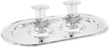 The Dreidel Company Shabbat Candlesticks Candle Holders Silver Plated, 2 Candlesticks Set (2 Sets)