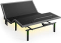 Marsail MS01 Queen Adjustable Bed Base Frame, 4 Ports USB A&C Adjustable Bed Base with Under-Bed Nightlight, 3 Minutes Fast Assembly, Wireless Remote Control Adjustable Bed with 4 Height Options