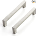 Ravinte 20 Pack 5 Inch Square Cabinet Handles - Satin Nickel Pulls, Brushed Nickel Drawer Pulls, Kitchen Hardware for Cabinets, Cupboards, Drawers