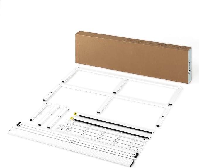 Best Price Mattress 18 Inch Metal Platform Bed Frame, Heavy Duty Steel Slats, White, Twin