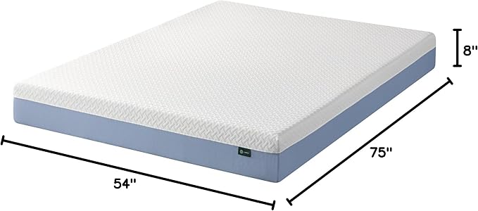 ZINUS 8 Inch Full Cooling Essential Memory Foam Mattress [NewVersion], Fiberglass Free, Medium Feel, Breathable Cooling Layers, Certified Safe Materials