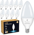 Sailstar Light Bulbs 60 Watt Equivalent, E12 Candelabra LED Light Bulbs,3000K White, 500LM Ceiling Fan Light Bulbs, B11 Type B Bulb, Small Base Chandelier Light Bulbs 5W, CRI 85, Non-dimmable,10 Pack