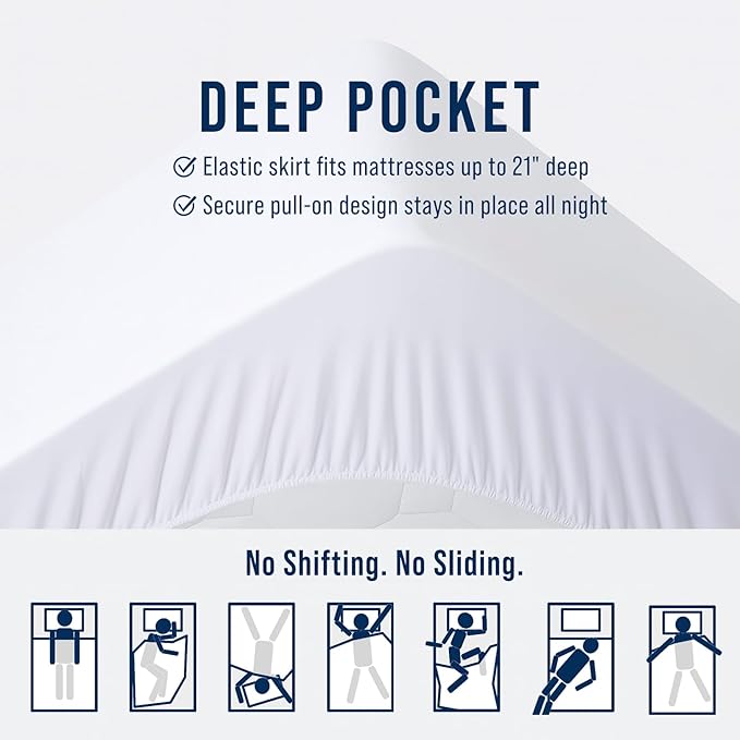 OLANLY Twin XL Quilted Fitted Mattress Pad – Soft Pillow Top Mattress Topper, Down Alternative Fill, Cooling Comfort Breathable Mattress Cover, Machine Washable Deep Pocket Mattress Protector, White