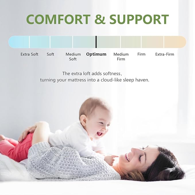 Premium Viscose Made from Bamboo Twin Size Mattress Topper for Back Pain, 1200 GSM Quilted Fitted Extra Thick Mattress Pad,Pillow Top Mattress Cover with Deep Pocket Up to 21 Inches（39 * 75inch）
