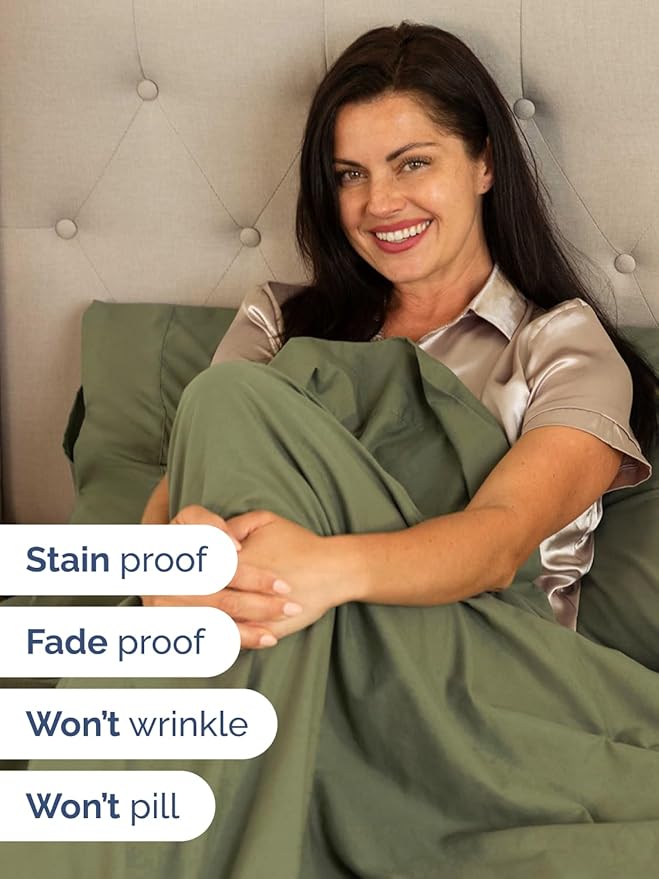 Extra Deep Cal King Sheet Set - 6 Piece Breathable and Cooling Sheets - Hotel Luxury Bed Sheets Set - Easy Fit - Soft, Wrinkle Free and Comfy Sheets Set - Sage Green Sheet Set with Extra Deep Pockets