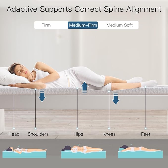 Airensky 2 Inch Memory Foam Mattress Topper, Cooling Gel Infused High Density Twin (39"x75") Topper with Removable Skin-Friendly Cover, Bed Topper for Pressure Relief Back Pain, CertiPUR-US Certified