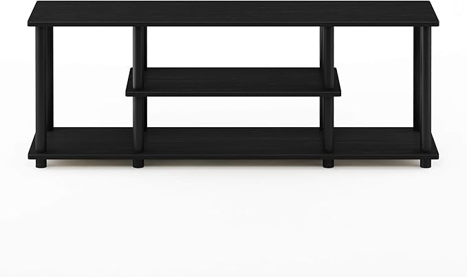 Furinno Turn-N-Tube No Tools 3D 3-Tier Entertainment TV Stand up to 50 inch TV, Round Tubes, Walnut