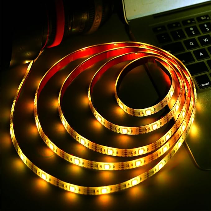 2m Battery Powered Led Strip Lights, LED Strip with 24 Keys Remote Control for Party and DIY Decoration, 2 Pack