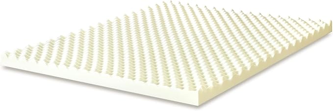 ZINUS 2 Inch Copper Cooling Memory Foam Mattress Topper With Airflow Design, Full, White