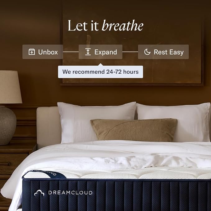 DreamCloud Classic 12" Full Mattress - Luxury Hybrid Gel Memory Foam - 365 Night Trial - Fiberglass Free - Forever Warranty - Mattress in a Box - CertiPUR-US Certified