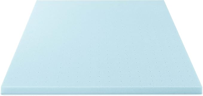 Best Price Mattress 2.5 Inch Ventilated Memory Foam Mattress Topper, Cooling Gel Infusion, CertiPUR-US Certified, Dorm Essentials, Twin