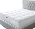 Sleep Mantra 100% Cotton Mattress Topper Full Size - Premium Wrap-Around Cooling Topper Fits up to 20-Inch Mattress - Extra Soft, Deep Pocket, Breathable & Plush Quilted Down Fill (White)