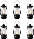 (12 Pcs-5.1in) Mini Lanterns for Vintage Western Christmas Decor, Lightweight Portable Small LED Lanterns Decorative Indoor & Outdoor Hanging Ornaments for Weddings Party Halloween Decorations