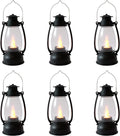 5.1 inch Mini Lanterns 6-Pcs LED Candle Small Lanterns Decorative Indoor Outdoor Hanging Light Ornaments Home Decor for Weddings Western Camping Party Halloween Christmas Decorations