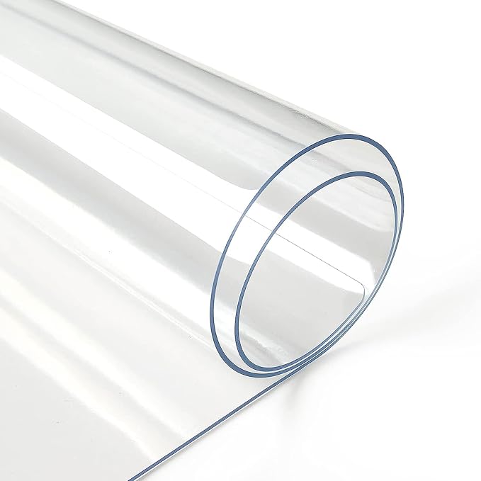 Deep Dream 1.5mm Thick 66 Inches Clear Round Table Protector, Round Table Cover, Tablecloth Protector, Table Protector for Dining Room Table & Office