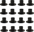 Gute Taper Candle Holder, Candle Holders for Pillar Candles, Matte Black Candlestick Holder Centerpieces for Home Decoration, Wedding Anniversary, Party, Housewarming Gifts,Set of 16,Round
