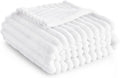 Bedsure GentleSoft Twin Fleece Blanket for Couch - Cozy Soft Blankets for Women, Cute Small Throws for Girls, White, 60x80 Inches