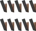 Homeforia Walnut Wood Coat Hooks, High End Walnut Wood & Black Metal Wall Mounted Coat Hook, Mid-Century Modern Clothes Hooks, Heavy Duty Wooden Hook for Hanging Coats, Hats, Towels & More, Set of 10