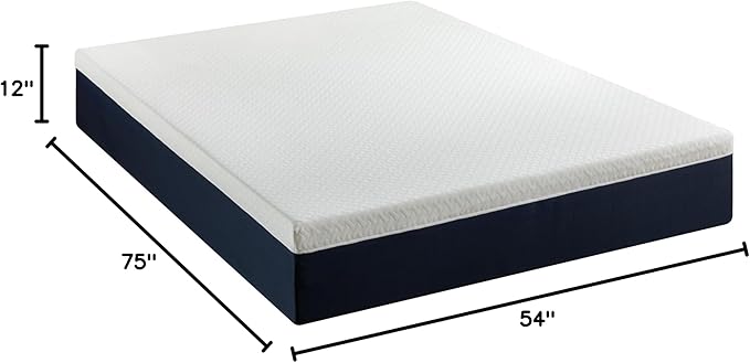 ZINUS 12 Inch Full Cooling Comfort Hybrid Mattress [New Version], Fiberglass Free, Medium Firm Feel, Motion Isolation, Certified Safe Foams & Fabric