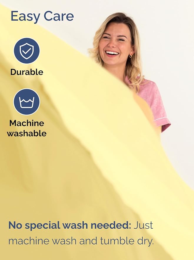 Extra Deep Full Sheet Set - 6 Piece Breathable and Cooling Sheets - Hotel Luxury Bed Sheets Set - Easy & Secure Fit - Soft, Wrinkle Free and Comfy Sheets Set - Yellow Sheet Set with Extra Deep Pockets