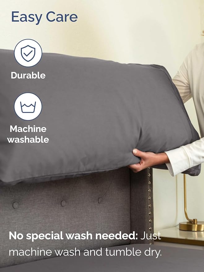 Extra Deep Queen Sheet Set - 6 Piece Breathable and Cooling Sheets - Hotel Luxury Bed Sheets Set - Easy & Secure Fit - Soft, Wrinkle Free and Comfy Sheets Set - Grey Sheet Set with Extra Deep Pockets