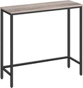 HOOBRO Narrow Console Table, 29.5" Small Entryway Table, Thin Sofa Table, Side Table, Display Table, for Hallway, Bedroom, Living Room, Foyer, Greige and Black BG75XG01