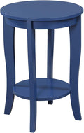 Convenience Concepts American Heritage Round End Table, Cobalt Blue