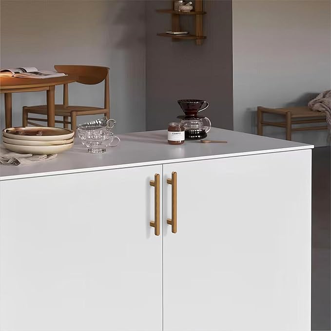 10 Pack 3.75 Inch(96mm) Kitchen Cabinet Handles Antique Brass Cabinet Pulls Vintage Retro Kitchen Cabinet Hardware Drawer Pulls for Cupboard Wardrobe