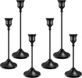 Candlestick Holders 6 PCS Metal Taper Candle Holders, KSWING Black Candle Stick Holders Set, Perfect for Table Centerpiece Mantel Party Wedding Christmas Home Decor, Set of 6