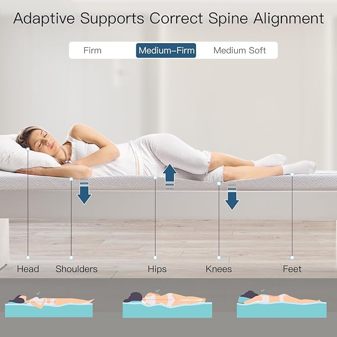 Airensky 4 Inch Memory Foam Mattress Topper, Cooling Gel Infused High Density Full (45"x75") Topper with Removable Skin-Friendly Cover, Bed Topper for Pressure Relief Back Pain, CertiPUR-US Certified