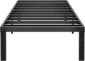ALDRICH 14 Inch Metal Twin Bed Frame - Single Black Basic Steel Slats Platform, Easy Assembly Heavy Duty Noise Free Bedframes, No Box Spring Needed