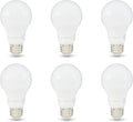 Amazon Basics A19 LED Light Bulbs, 60 Watt Equivalent, Energy Efficient 9W, E26 Standard Base, Soft White 2700K, Dimmable, 10,000 Hour Lifetime , 6-Pack