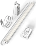 ASOKO Motion Sensor Dimmable Led Under Cabinet Lighting,12 inches Plug in Led Counter Light Bars, Daylight White 4500K Led Light Bar for Kitchen/Closet/Wardrobe/Shelf/Desk/Display Case