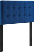 Modway Lily Biscuit Tufted Twin Performance Velvet Headboard, Navy
