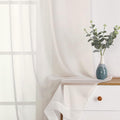 OWENIE Sheer Curtains 108" inches Long, 2 Panels Sheer Curtain Set, Rod Pocket Voile Drapes for Living Room, Airy Soft-Touching Drapes, 2pcs, Each 42" W x 108" L, Ivory